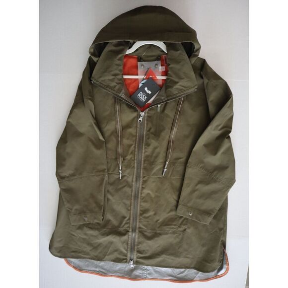 My Anorak 50838SN Women's Sz L Olive Green 2-Way Zip Hooded Trails Jacket - Picture 11 of 14